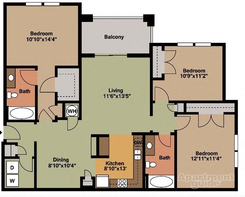 1372 Square-Foot The Ridley Floor Plan at Grand Oak at Town Park, Tennessee, 37167